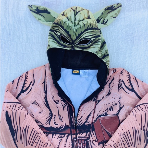 STAR WARS YODA Unisex Hoodie Jacket Sweatshirt - Picture 6 of 7
